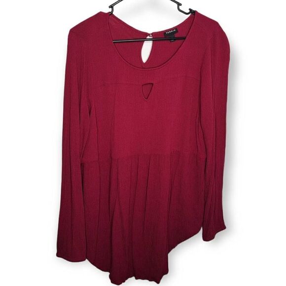 Torrid Babydoll Gauze Keyhole Front Tunic Top size 0X - Picture 3 of 8